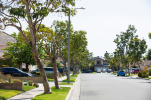 Beautiful homes in a Cerritos neighborhood featuring spacious residential streets and family-friendly suburban living