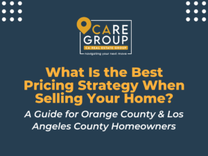 Southern California homeowner comparing competitive, market-value and above-market home-pricing strategies