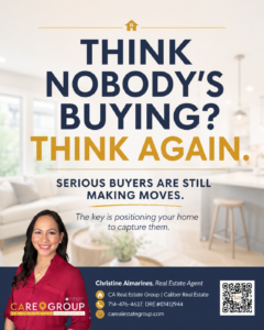 Southern California real estate graphic explaining that serious homebuyers are still purchasing homes in 2026.