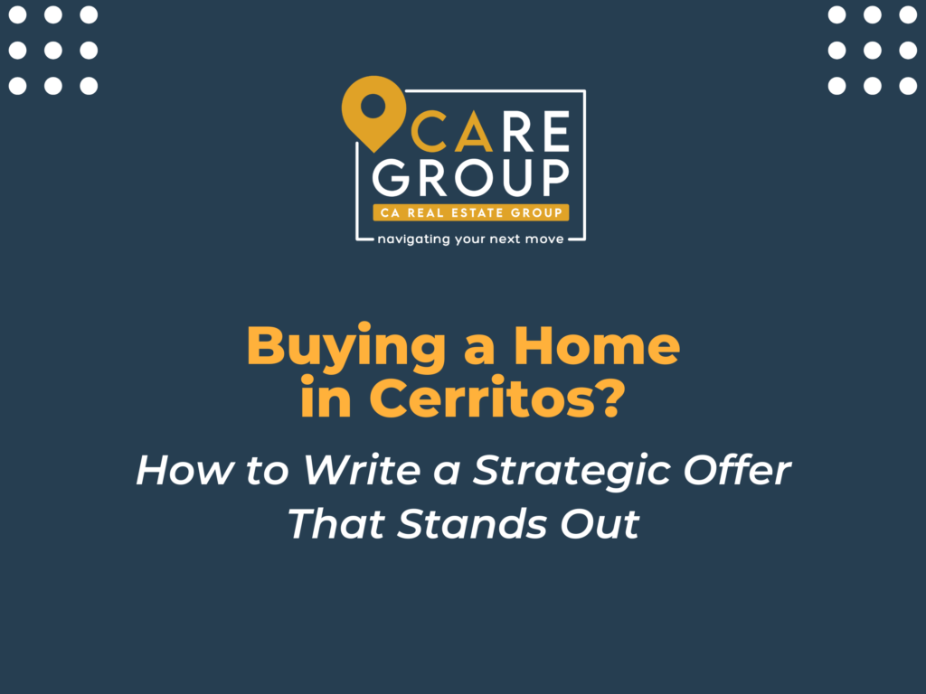 Cerritos homebuyer preparing a strategic offer on a house