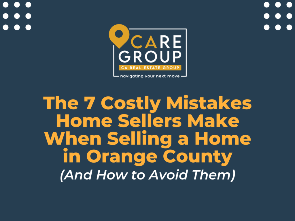 Orange County homeowner reviewing common home selling mistakes with a real estate professional