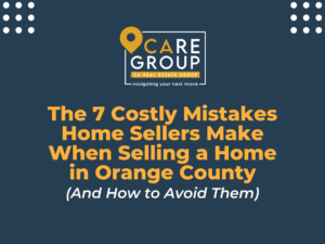 Orange County homeowner reviewing common home selling mistakes with a real estate professional