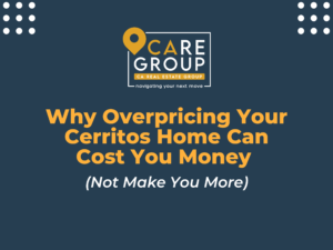 Cerritos homeowner reviewing the risks of overpricing a home with a local real estate agent