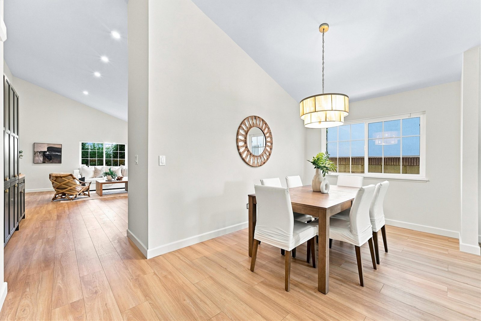 Staged dining area at 15618 Caulfield Ave in Norwalk