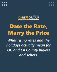 Rising interest rates and the holidays: what it means for Orange County and Los Angeles County home buyers and sellers