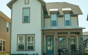 Two-story suburban home with a covered front porch