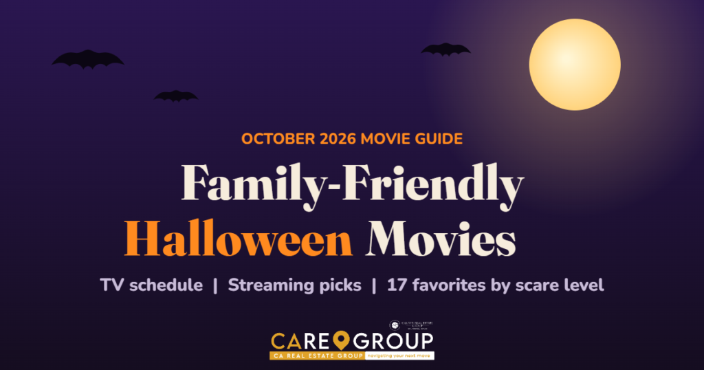 Family-Friendly Halloween Movies, October 2026 movie guide from CARE Group with TV schedule, streaming picks and 17 favorites by scare level